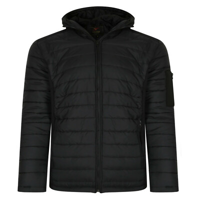  Herren Kapuze Gepolsterter Puffer Smart Performance Jacke Mantel 4 Reißverschluss Taschen M-3XL