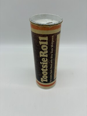 Vintage Tootsie Roll  Coin Bank  or Candy Dish/Container 7  Height empty