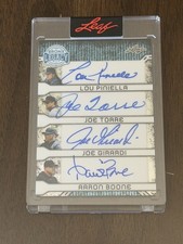 2025 Leaf Bronx Legacy NYC Quad Auto Autograph Piniella Torre Boone Girardi 2/3
