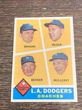 1960 TOPPS BRAGAN REISER BECKER MULLEAVY #463 DODGERS VG-EX+ OR BETTER