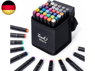 Alkoholmarker, 36 Farben, Doppelspitze, Farbmarker für Künstler und Erwachsene,