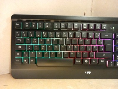 Victsing PC149A beleuchtete kabelgebundene UK Gaming Tastatur Hintergrundbeleuchtung UK N-Key Rollover