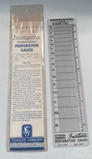 Vintage Stanley Gibbons Instanta Perforation Gauge Measure For Stamps & Sheets