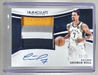 George Hill 2024 Panini Immaculate Blue Premium GU 4 Color Patch Auto 2/25