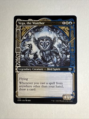 1x Mtg Kaldheim Vega, The Watcher Showcase NM/M Magic The Gathering