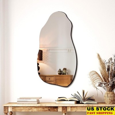 Asymmetrical Wall Mirror Decorative Body Mirror Two Way Hanging HD Glass New