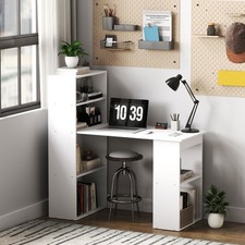 Produktbild - Schreibtisch Esstisch mit Regal Büroregal Computertisch Arbeitstisch Refurbished