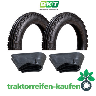 2x Traktorreifen AS-Front 5.00-16/6PR BKT TF-8181 Reifen inkl. 2x Schläuche TR15
