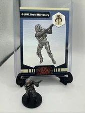Star Wars Minis WOTC The Dark Times 4-Lom, Droid Mercenary w/card R 27/40