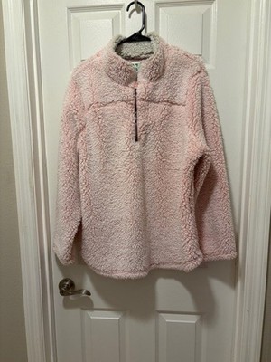 Green Tea Sherpa Pullover Jacket Pink Size XXL 