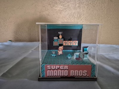 Super Mario Bros. 3d Diorama Cube - Handmade Pixel Art NES Display Case Fan Made