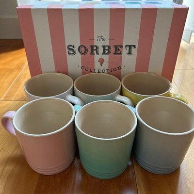 LE CREUSET BECHER TASSE SORBET SAMMLUNG 6ER SET 350ML SELTEN UNBENUTZT JP
