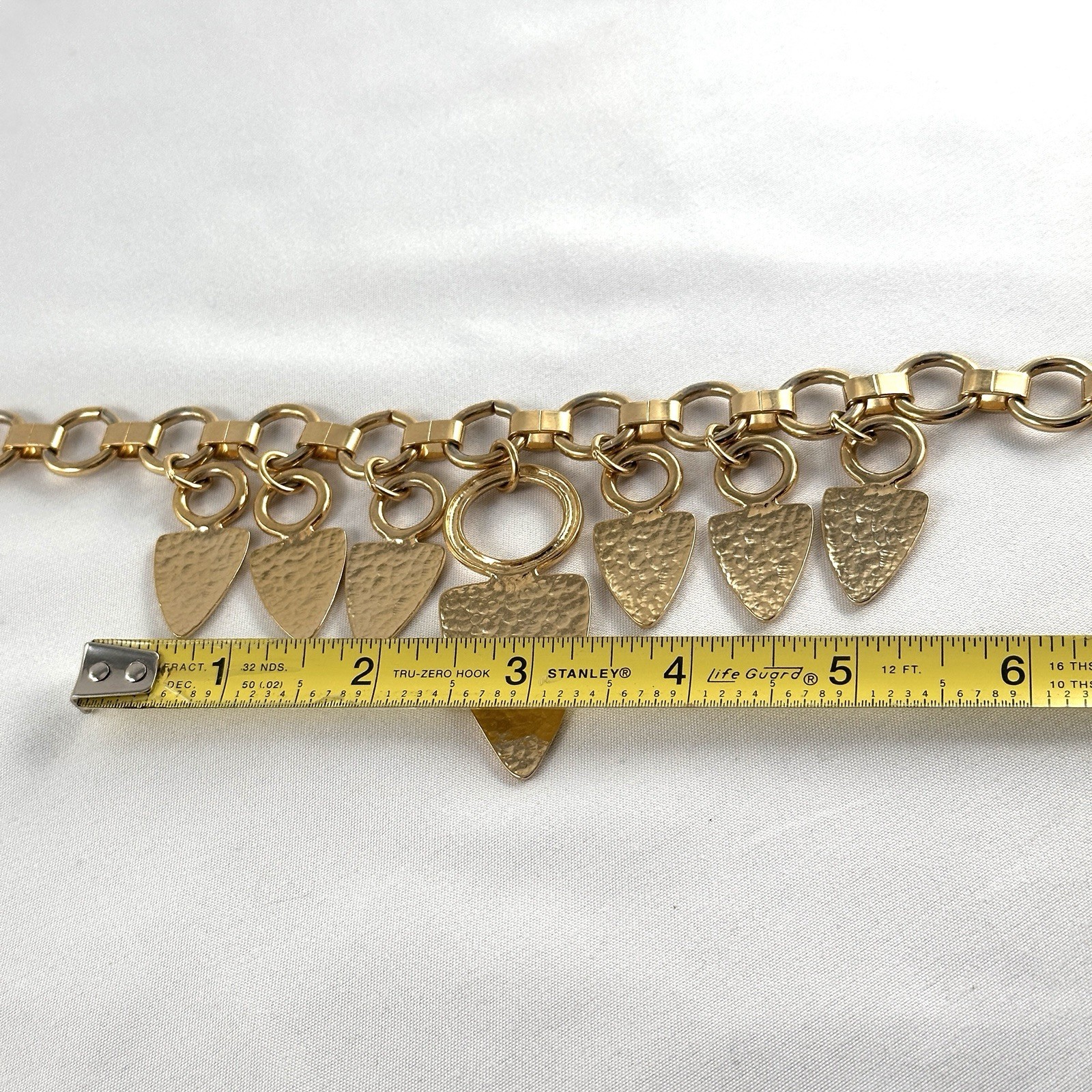 Vtg Goldtone Dangle Arrowhead Statement Necklace … - image 5