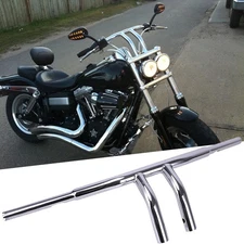 Motorcycle Fat T-BARS 8" RISE HANDLEBARS DRAG BAR FIT FOR HARLEY SOFTAIL CUSTOM