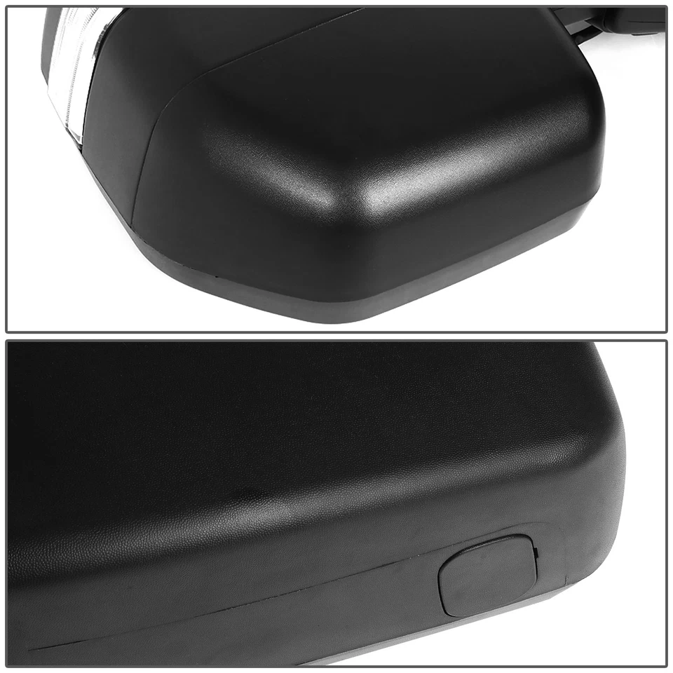 Espelhos de reboque laterais de sinal LED aquecido Black Power para F250-550 Super Duty 08-16 - Imagem 3 de 4