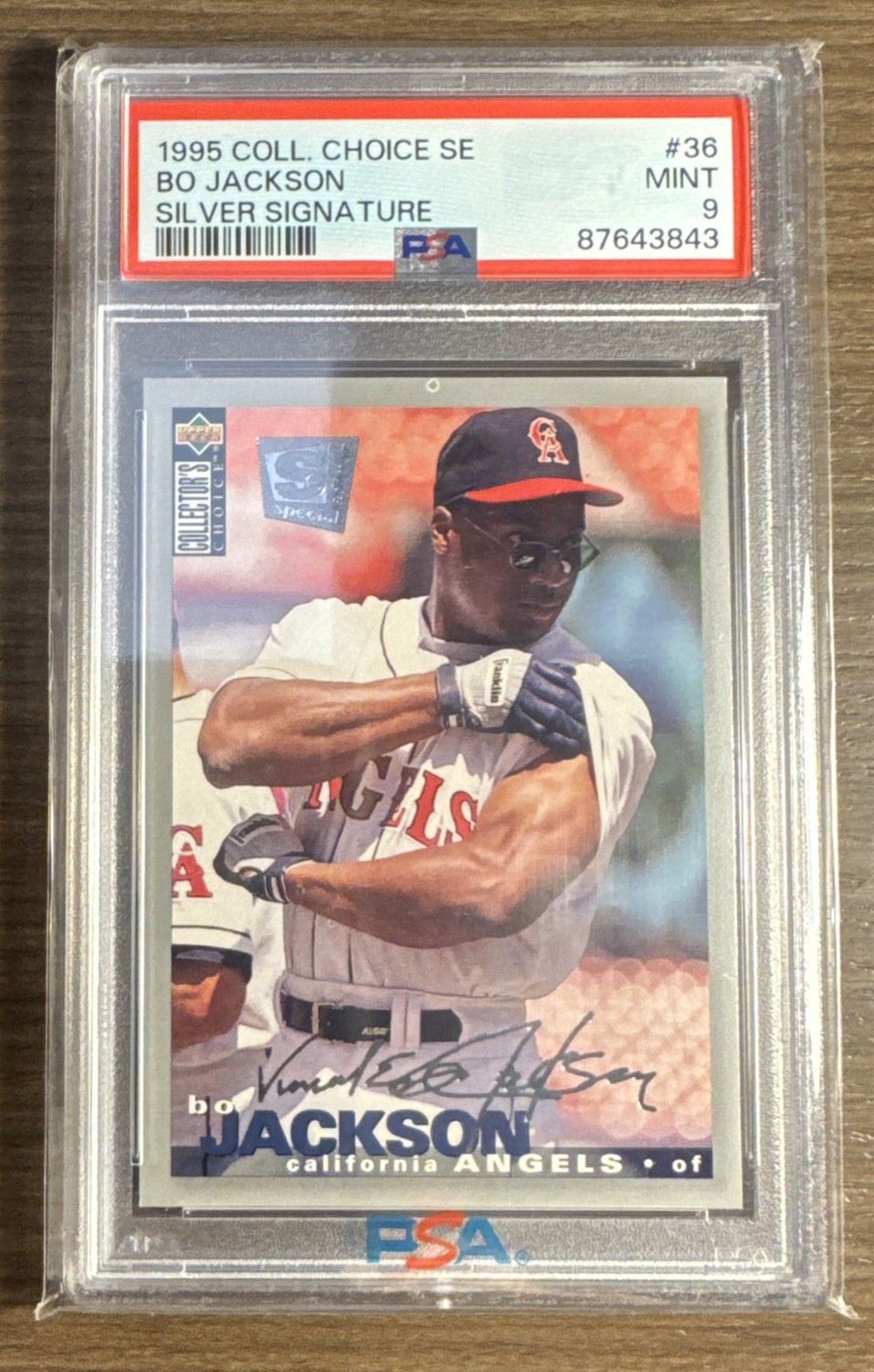 1995 Collectors Choice SE Bo Jackson Silver Signature #36 PSA 9
