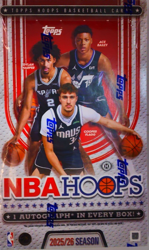 Topps NBA HOOPS Basketball 2025/26 Hobby Box: 160 Official Hobby Trading Cards
