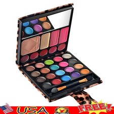 20 Color Makeup Kit Eyeshadow Palette Lip Gloss Blush Powder Travel Case New
