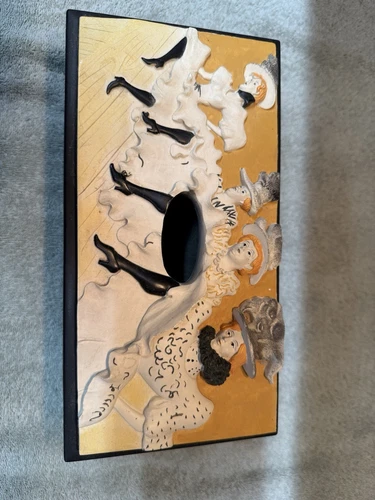 Henri De Toulouse-Lautrec Troupe deMile Eglantine Can Can Tissue Box Cover Rare