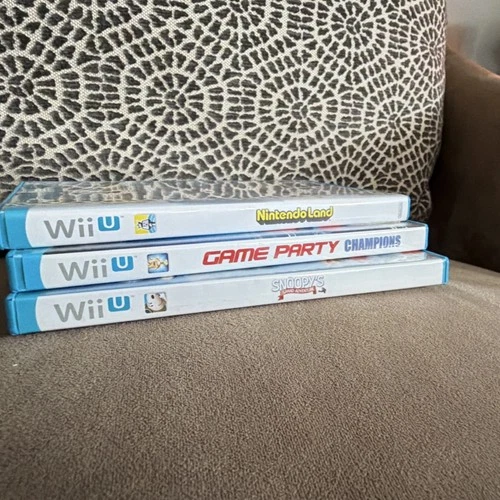 Nintendo Land, Game Party Champions, Snoopy's Grand Adventure Wii U Manual Incl…