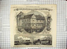 Old 1860 Tudor Houses Shrewsbury Battle-Field Haighmond Cliff Castle Victorian