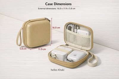 Premium Elektronik Organizer - Hardcase Tasche für Kabel & Ladegeräte