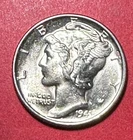 1941 Choice Uncirculated US Mercury SILVER Dime "Philadelphia" Mint! Old Coin!