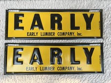 2 Nos Early Lumber Company License Plate Toppers Bb St. Paul 9.75x3 Read 2 Nos Early Lumber Company License Plate Toppers Bb St. Paul 9.75x3 Read