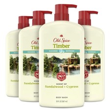 Old Spice Cleansing Body Wash for Men, 24/7 30 Fl Oz (Pack of 4), Light Green