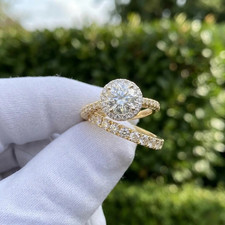 2 Carat IGI Certified | Round Lab Grown Diamond Ring With Matching Pave Band