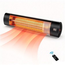Wall Mounted Patio Heater Outdoor Electric Infrared 1500w Waterproof w/ Remote