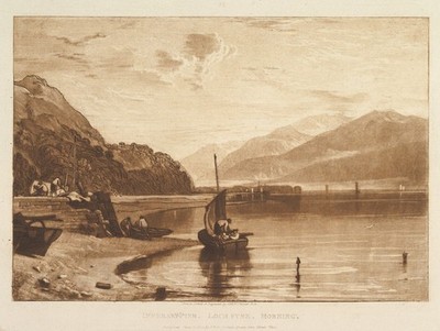 Turner Inverary Pier Loch Fyne Morgen romantische Meereslandschaft Wandkunstdruck Poster M