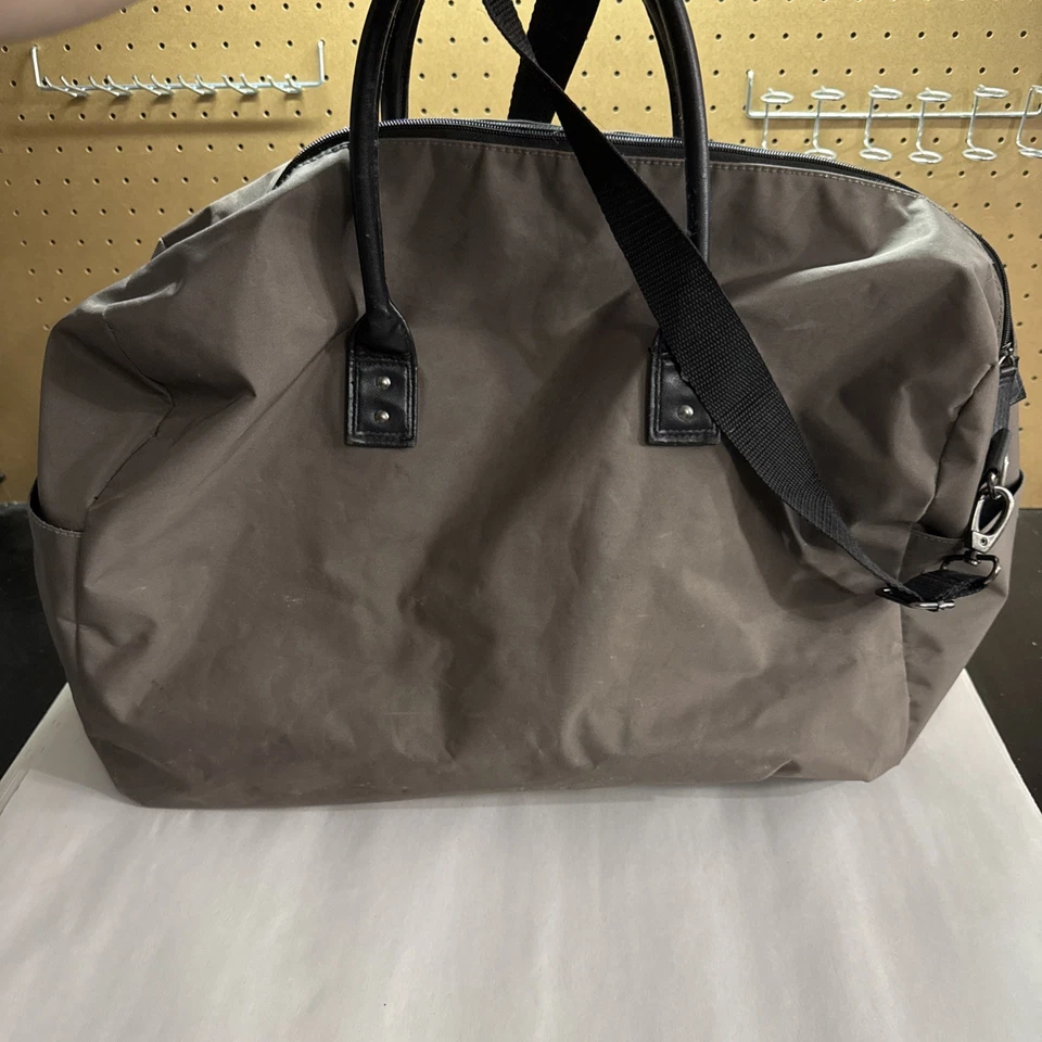 Bolsa de mão Kenneth Cole Duffle marrom/cinza grande fim de semana viagem academia pernoite - Imagem 3 de 4