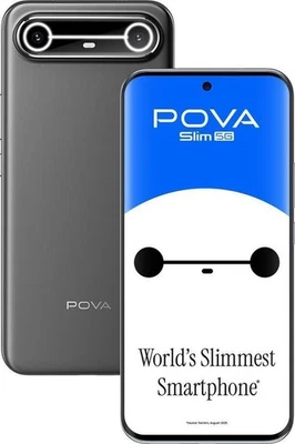 Tecno Pova Slim 5G (Black, 128GB 8GB RAM) Dimensity 6400 5G Global Version