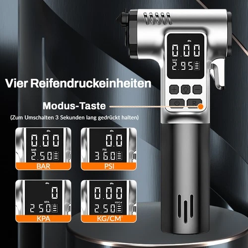 LCD Elektrische Akku Luftpumpe 150 PSI Auto Reifen Druckluft Fahrrad Kompressor - Bild 2 von 15