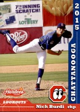2015 Chattanooga Lookouts Grandstand 5 Nick Burdi Downers Grove Illinois IL Card