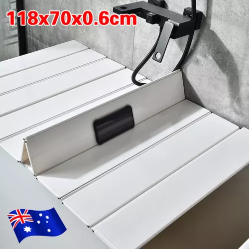 PVC Bathtub Board Bathtub Cover Folding Anti-dust Bathroom Household Relaxing - Picture 1 of 10