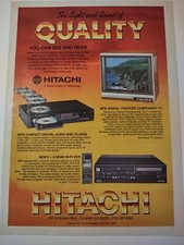 Hitachi Electronics Sight and Sound of Quality See and Hear Vintage Print Ad