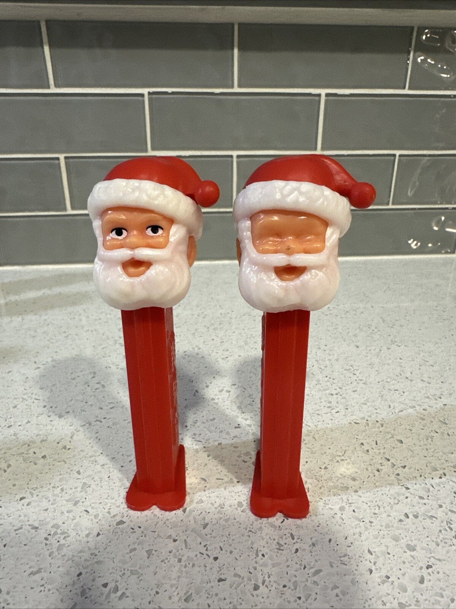 Santa Claus W/ Eyes & Without Vintage Christmas PEZ candy