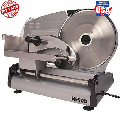 180W Food Slicer Stainless Steel Adjustable Thickness High Quality Blade New