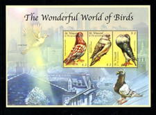 St Vincent 2838 MNH Hoja de 3 Pájaros Vaso Paloma Cultivador Buen Precio
