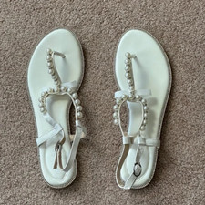 Stunning Pearled Wedding Sandals 