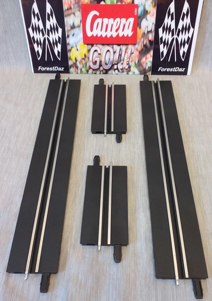 Carrera GO Single Lane Track Bundle Long Straight x2 Short x2  1:43 New Gift