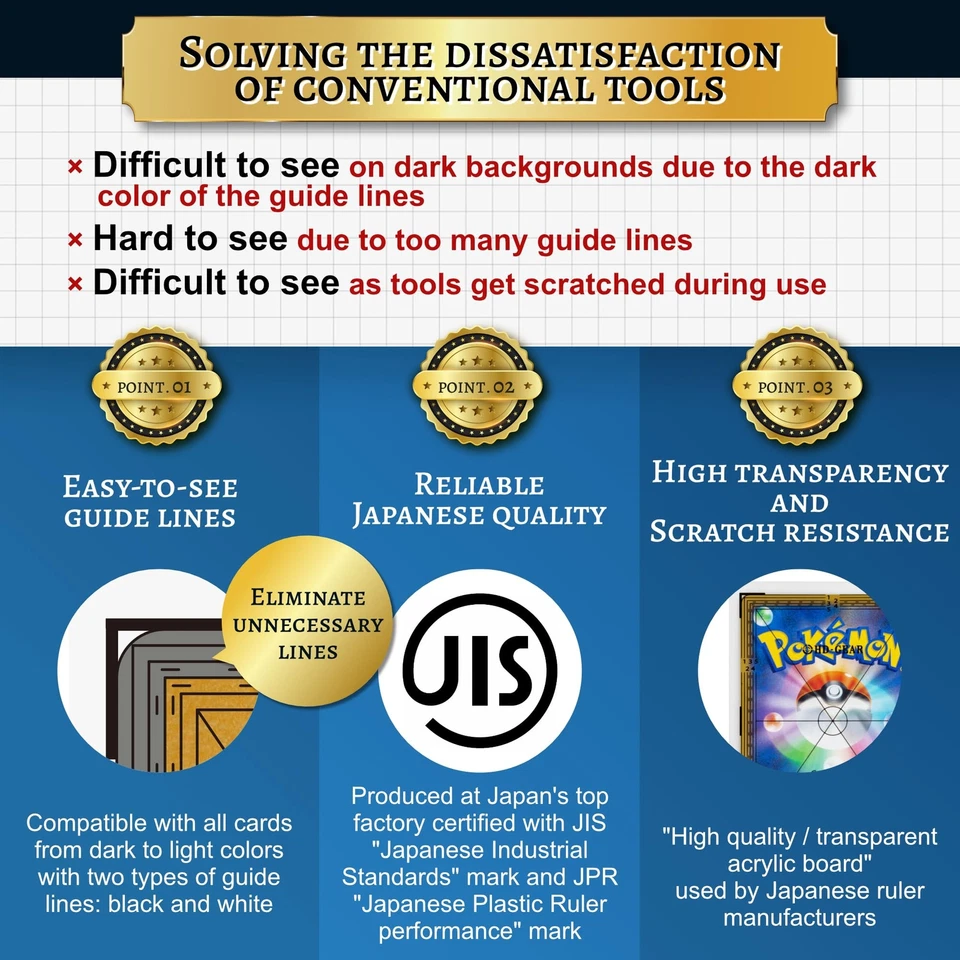 HD-GEAR Herramienta de Centrado Kit de Clasificación de Cartas Profesionales PSA Pokemon Tarjetas Coleccionables TCG Bla... Foto 3 de 4