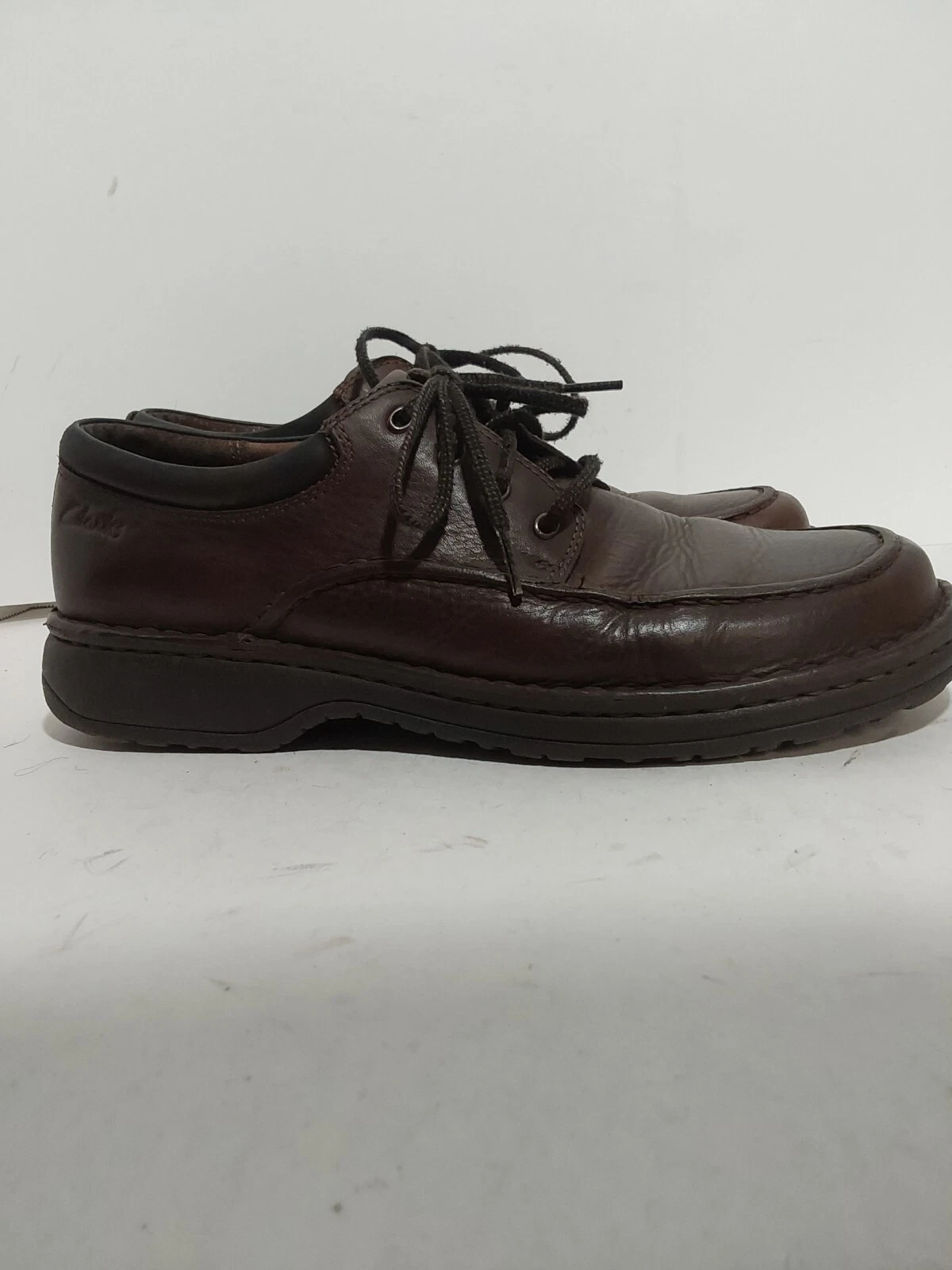 SCARPE CLARKS 37312 PELLE MARRONE CASUAL COMFORT UOMO 11M