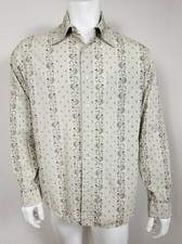 Camisa Lucky Brand peto América para hombre talla mediana botón delantero manga larga