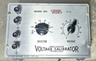  EICO 495 Voltage Calibrator-Oscilloscope Stabilized -Vintage TESTED WORKING