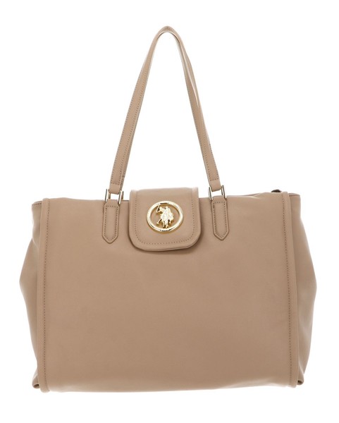 U.S. Polo Assn. Jodhpur Shopping Bag L Shopper Tasche Light Taupe Hellbraun Neu-image