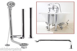 Roll Top Pack Traditional Exposed BATH WASTE KIT in Chrome | eBay