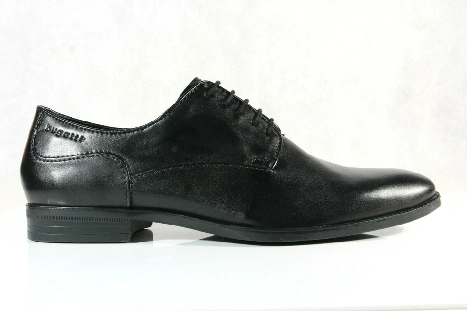 Zapatillas deportivas Bugatti para hombre con cordones negras 44601 Foto 2 de 4